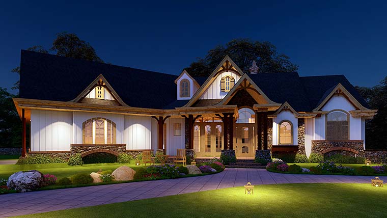 Country, Craftsman, Farmhouse, Ranch, Traditional Plan with 2707 Sq. Ft., 3 Bedrooms, 3 Bathrooms, 2 Car Garage Picture 6