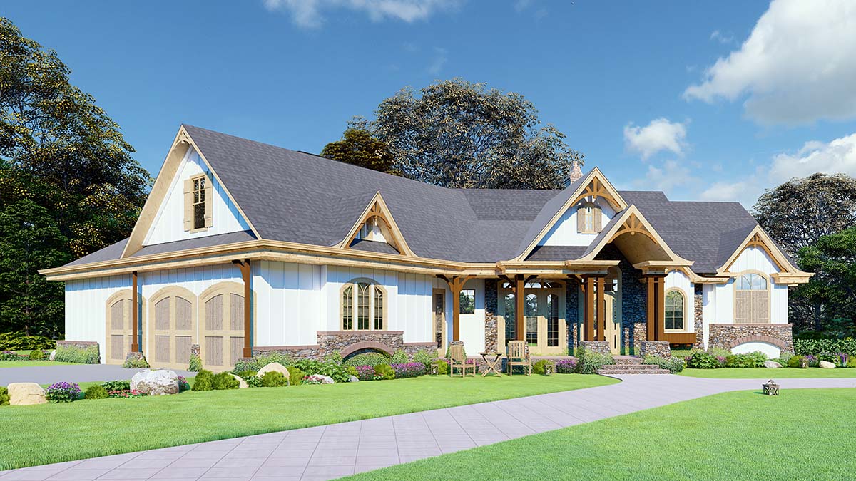 Craftsman, Farmhouse, Ranch, Traditional Plan with 2803 Sq. Ft., 3 Bedrooms, 3 Bathrooms, 2 Car Garage Picture 3