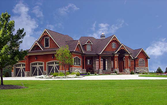 Craftsman, Farmhouse, New American House Plan 80773 with 4 Beds, 5 Baths, 3 Car Garage Elevation