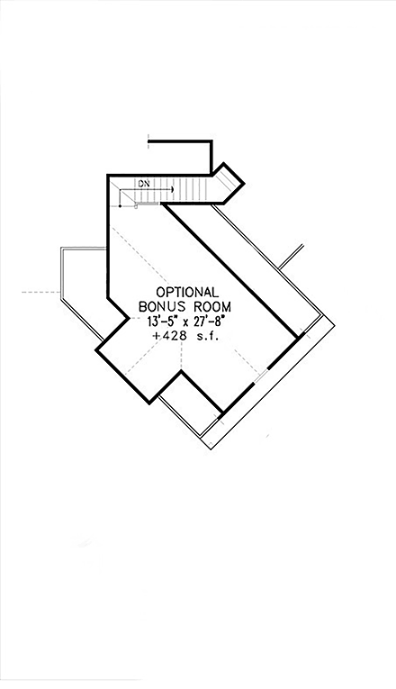 Cottage, Craftsman House Plan 80779 with 3 Beds, 3 Baths, 2 Car Garage Second Level Plan