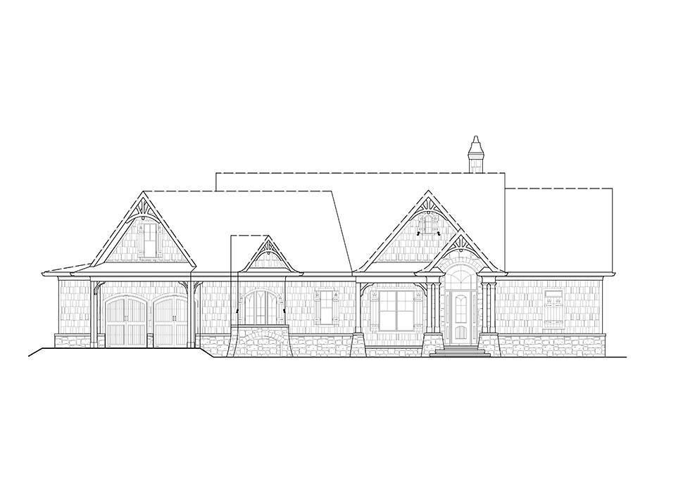 House Plan 80789 - Traditional Style with 2165 Sq Ft, 3 Bed, 2 Ba