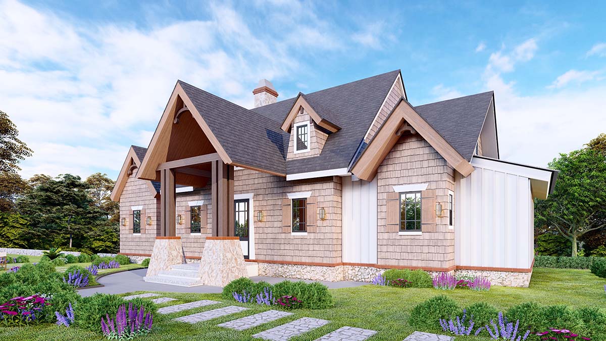 Cottage, Country, Craftsman, Ranch Plan with 1792 Sq. Ft., 3 Bedrooms, 3 Bathrooms Picture 2