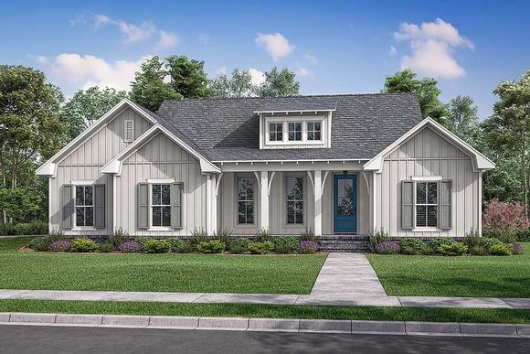 Cottage, Country, Farmhouse House Plan 80802 with 3 Beds, 2 Baths, 2 Car Garage Elevation