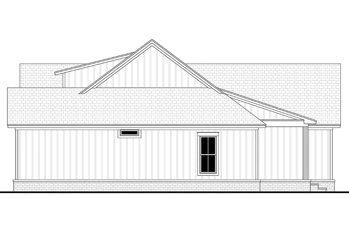 Cottage, Country, Farmhouse Plan with 1697 Sq. Ft., 3 Bedrooms, 2 Bathrooms, 2 Car Garage Picture 2