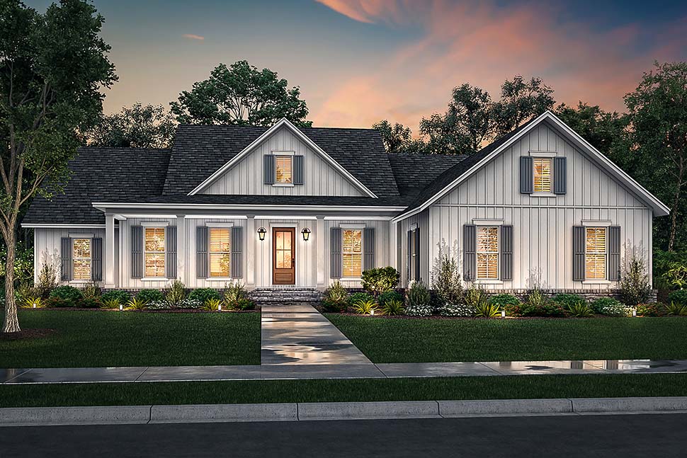 Country, Craftsman, Farmhouse, Traditional Plan with 2607 Sq. Ft., 4 Bedrooms, 3 Bathrooms, 2 Car Garage Picture 5