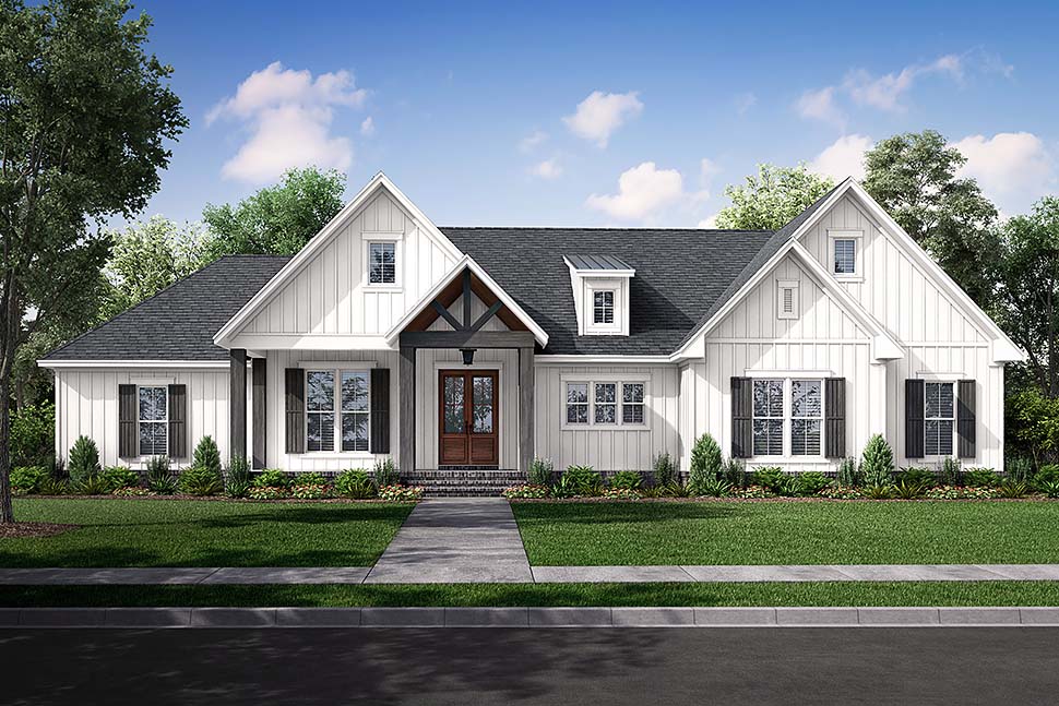 Country, Farmhouse, Southern, Traditional Plan with 2249 Sq. Ft., 3 Bedrooms, 3 Bathrooms, 2 Car Garage Picture 5