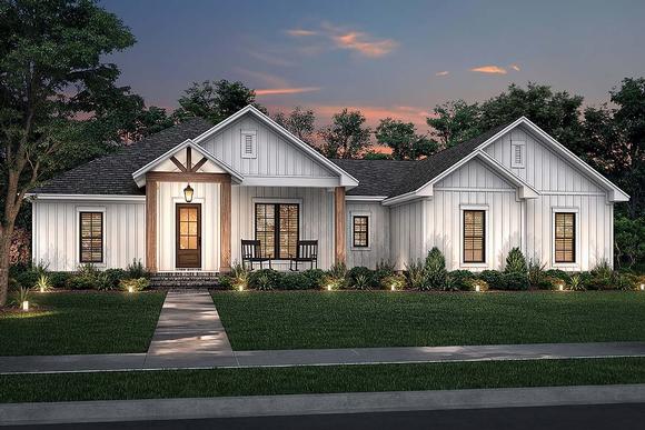 Country, Farmhouse, Ranch House Plan 80806 with 3 Beds, 3 Baths, 2 Car Garage Elevation
