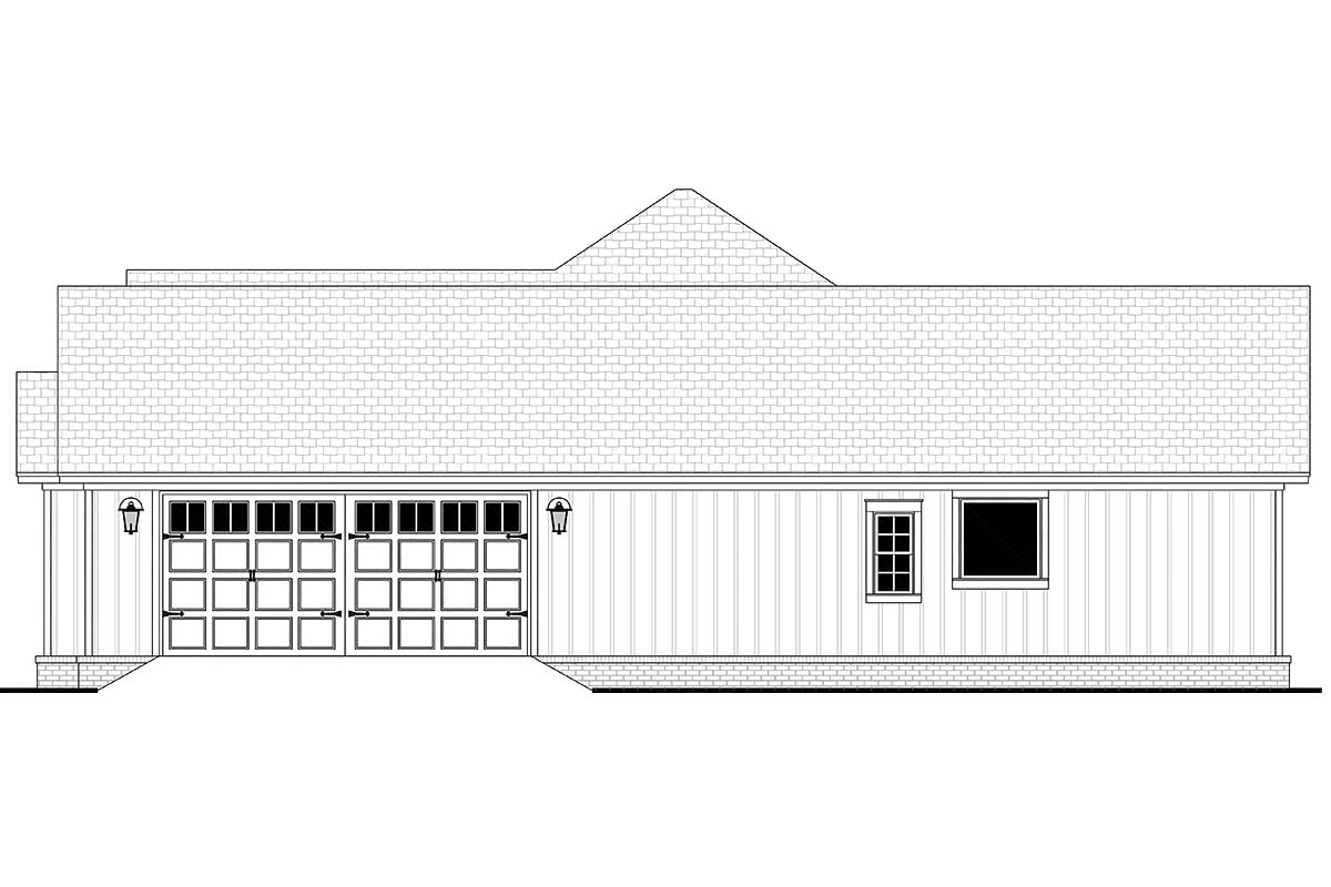 Country, Farmhouse, Ranch Plan with 2339 Sq. Ft., 3 Bedrooms, 3 Bathrooms, 2 Car Garage Picture 2