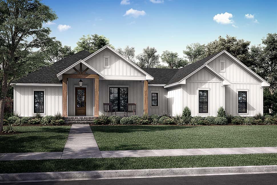 Country, Farmhouse, Ranch Plan with 2339 Sq. Ft., 3 Bedrooms, 3 Bathrooms, 2 Car Garage Picture 5