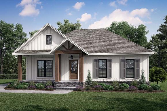 Cottage, Country, Farmhouse House Plan 80811 with 2 Beds, 2 Baths, 2 Car Garage Elevation