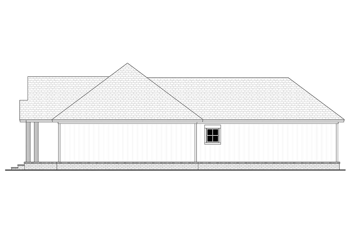 Cottage, Country, Farmhouse Plan with 1301 Sq. Ft., 2 Bedrooms, 2 Bathrooms, 2 Car Garage Picture 2