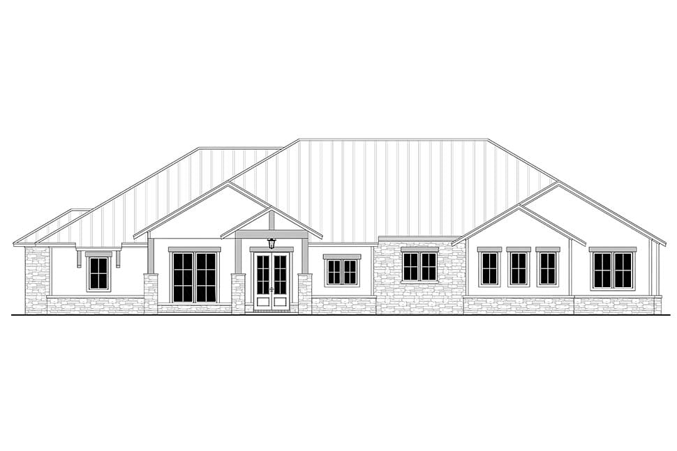 Country, Farmhouse, Ranch Plan with 2974 Sq. Ft., 3 Bedrooms, 4 Bathrooms, 3 Car Garage Picture 4