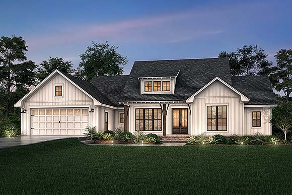 Country, Craftsman, Farmhouse, Traditional House Plan 80817 with 3 Beds, 3 Baths, 2 Car Garage Elevation