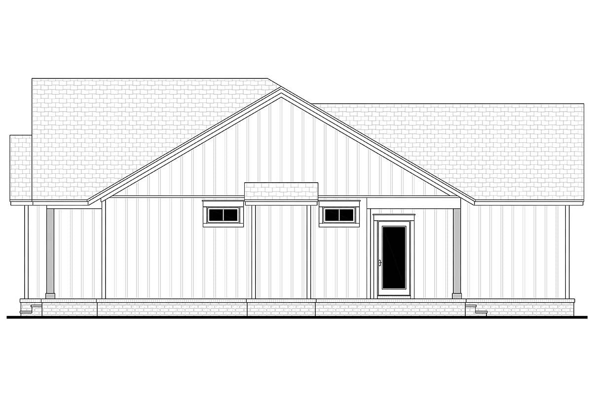 Cottage, Country, Craftsman, Farmhouse Plan with 1254 Sq. Ft., 2 Bedrooms, 2 Bathrooms Picture 2