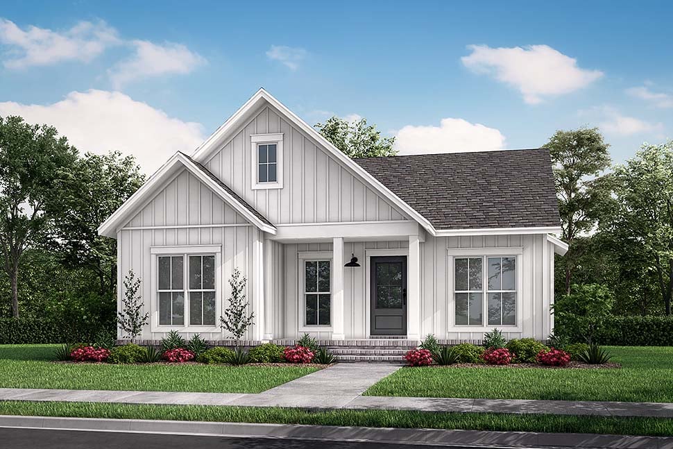 Cottage, Country, Craftsman, Farmhouse Plan with 1254 Sq. Ft., 2 Bedrooms, 2 Bathrooms Picture 5