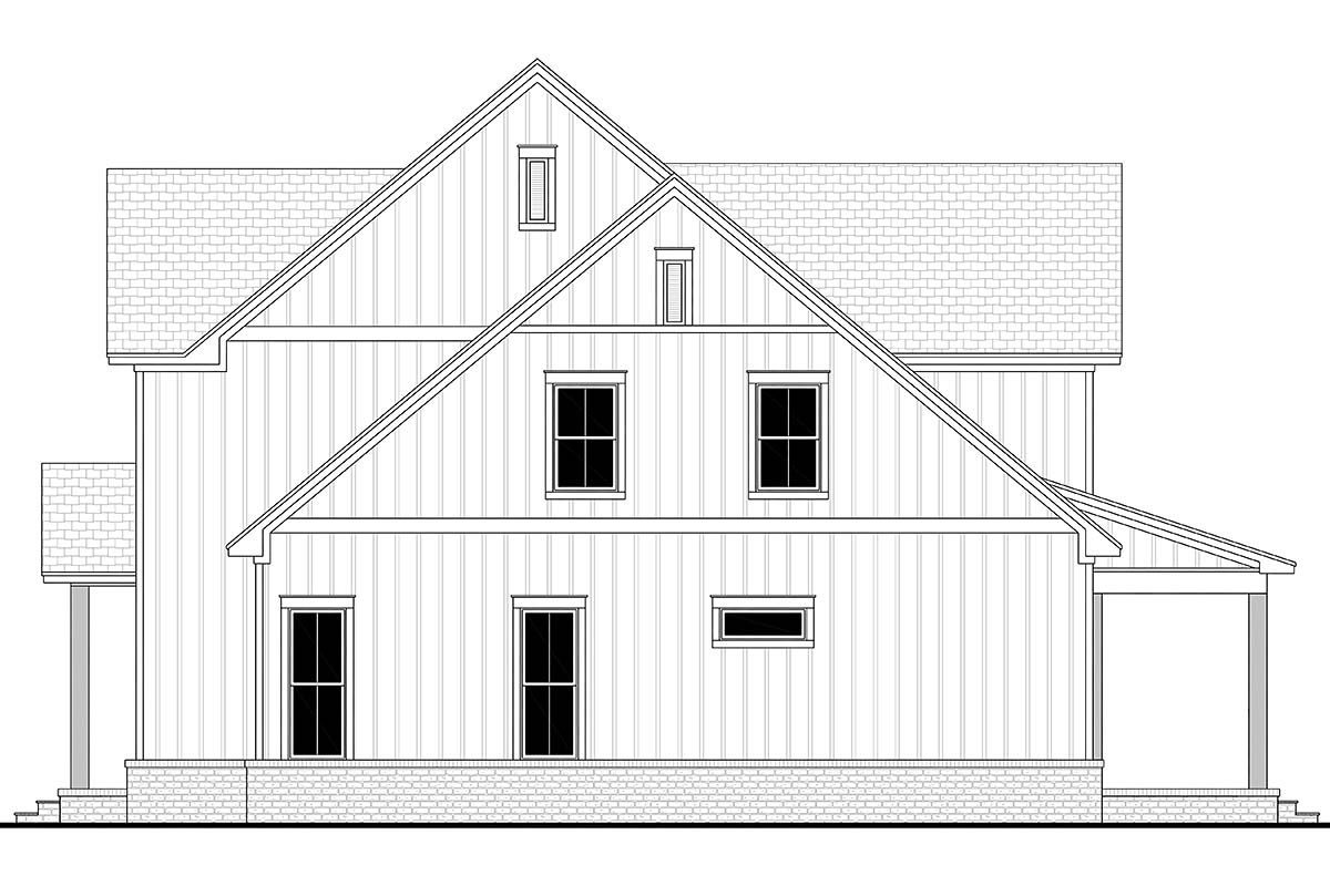 Country, Farmhouse, Southern, Traditional Plan with 3145 Sq. Ft., 4 Bedrooms, 4 Bathrooms, 2 Car Garage Picture 2