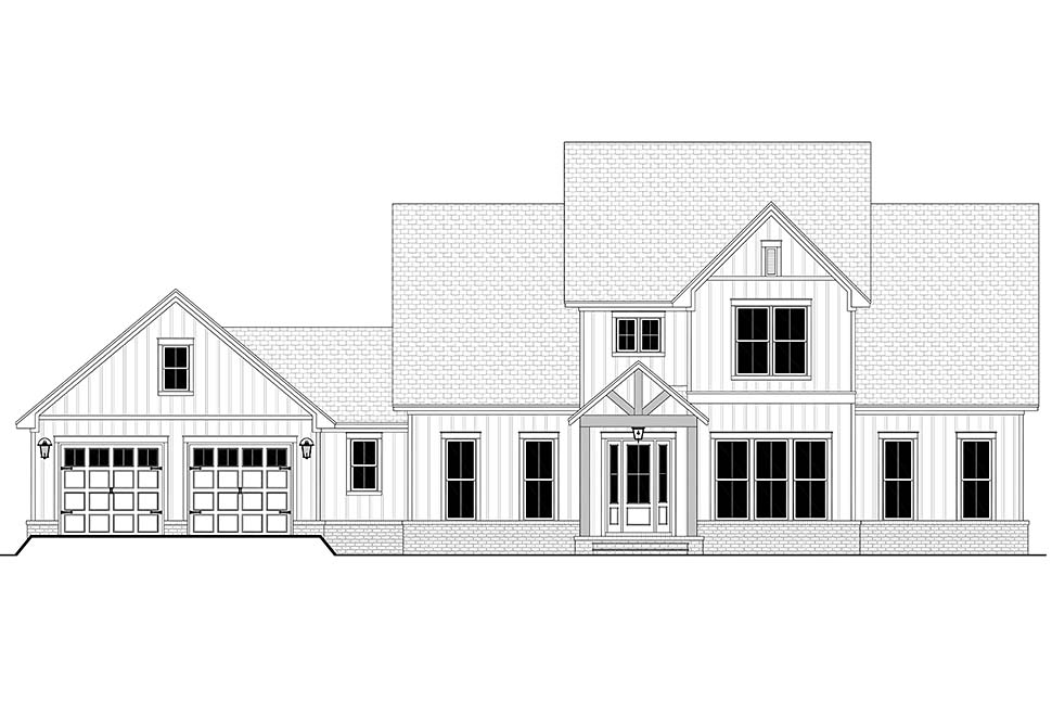 Country, Farmhouse, Southern, Traditional Plan with 3145 Sq. Ft., 4 Bedrooms, 4 Bathrooms, 2 Car Garage Picture 4