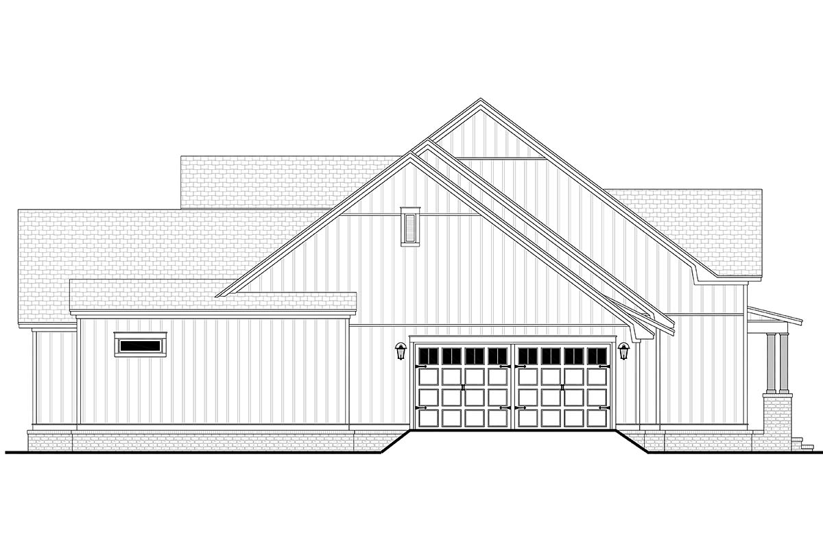 Country, Farmhouse, Southern, Traditional Plan with 2668 Sq. Ft., 3 Bedrooms, 3 Bathrooms, 2 Car Garage Picture 3