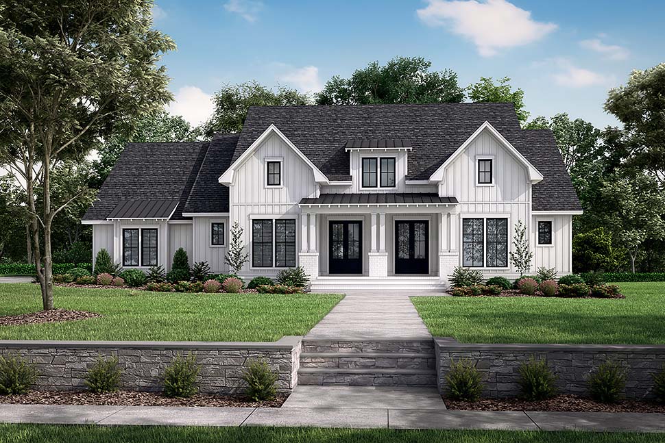 Country, Farmhouse, Southern, Traditional Plan with 2668 Sq. Ft., 3 Bedrooms, 3 Bathrooms, 2 Car Garage Picture 5