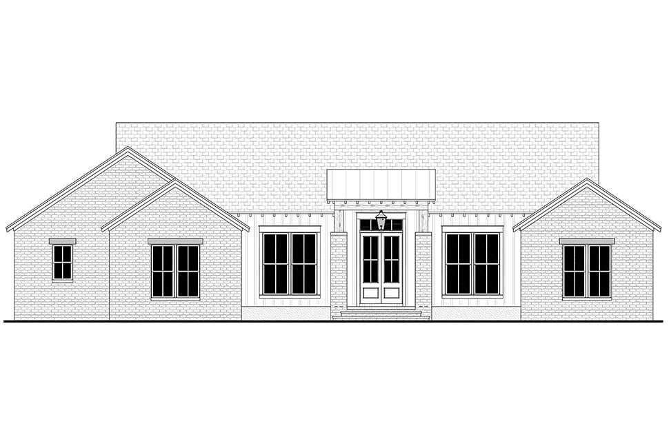 Contemporary, Ranch, Traditional Plan with 1998 Sq. Ft., 3 Bedrooms, 3 Bathrooms, 2 Car Garage Picture 4