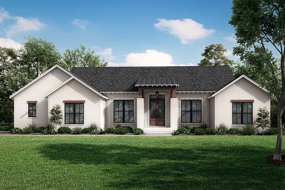 Contemporary, Ranch, Traditional Plan with 1998 Sq. Ft., 3 Bedrooms, 3 Bathrooms, 2 Car Garage Picture 5