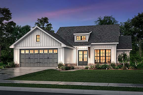 Country, Farmhouse, Traditional House Plan 80825 with 3 Beds, 2 Baths, 2 Car Garage Elevation