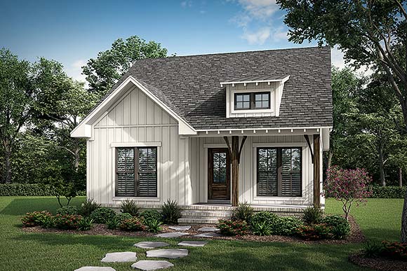 Country, Farmhouse, Traditional House Plan 80826 with 2 Beds, 2 Baths Elevation