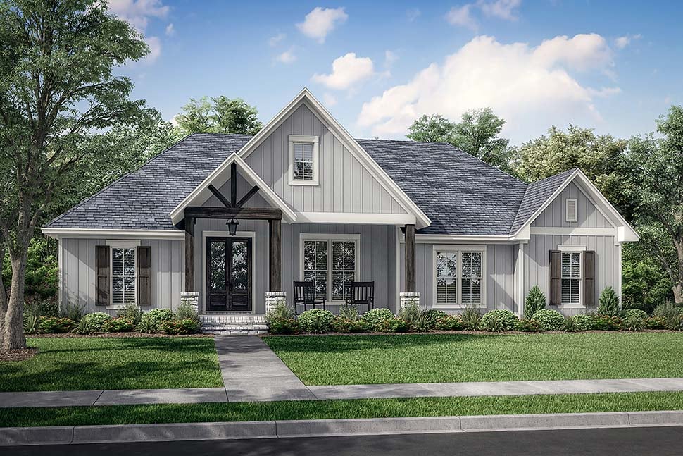 House Plan 80827 - Traditional Style with 2243 Sq Ft, 3 Bed, 2 Ba