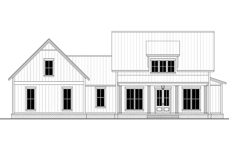 Country, Farmhouse, Traditional Plan with 1448 Sq. Ft., 2 Bedrooms, 2 Bathrooms, 1 Car Garage Picture 4