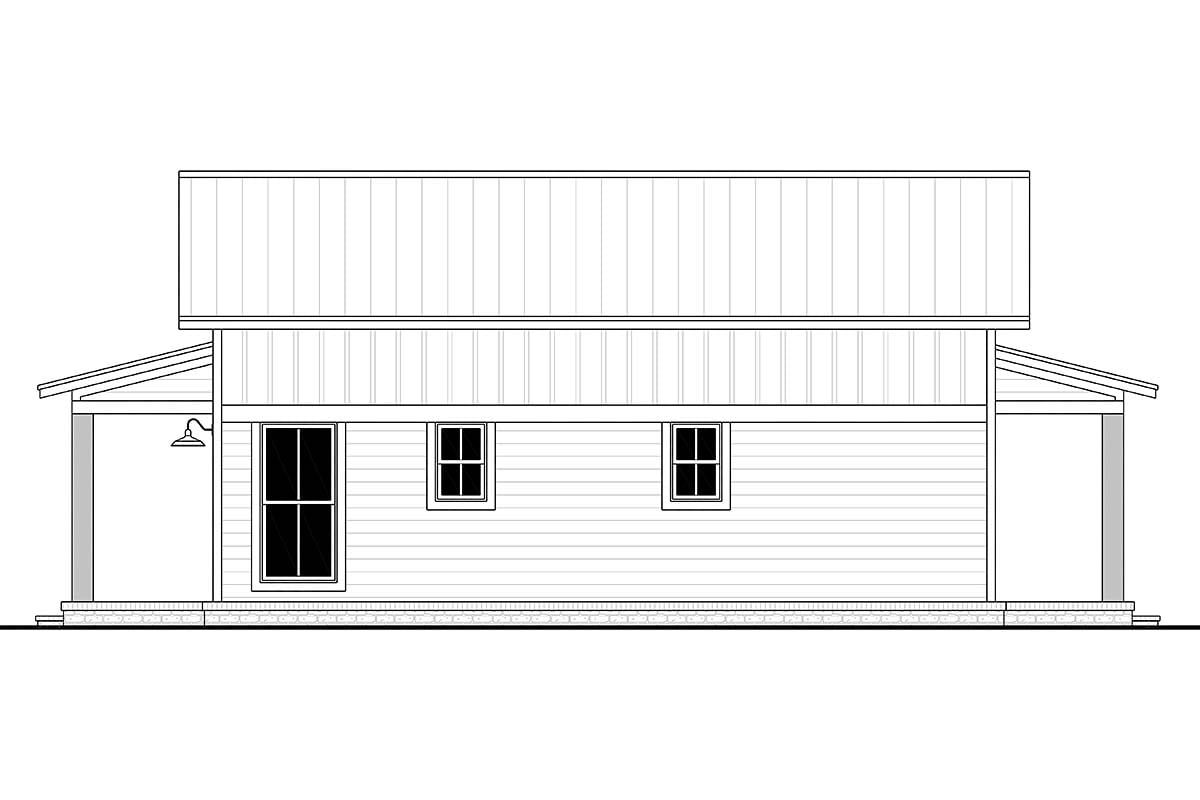 Country, Farmhouse, Traditional Plan with 732 Sq. Ft., 1 Bedrooms, 1 Bathrooms Picture 2