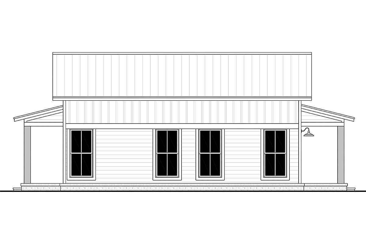 Country, Farmhouse, Traditional Plan with 732 Sq. Ft., 1 Bedrooms, 1 Bathrooms Picture 3