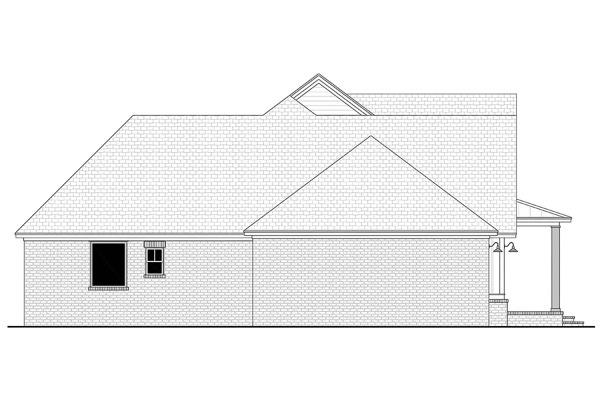 Cottage, Country, Farmhouse, Traditional Plan with 2125 Sq. Ft., 3 Bedrooms, 3 Bathrooms, 3 Car Garage Picture 3