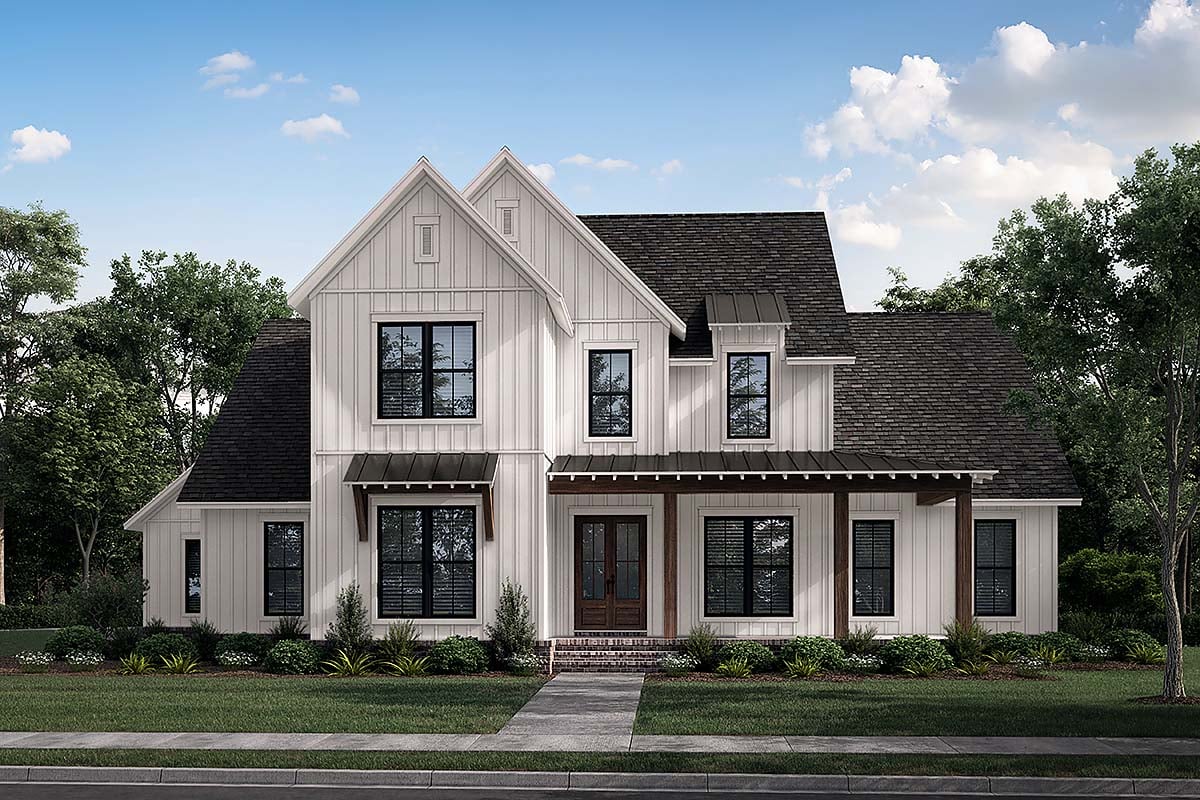 Country, Farmhouse, Southern, Traditional Plan with 3216 Sq. Ft., 4 Bedrooms, 4 Bathrooms, 2 Car Garage Elevation