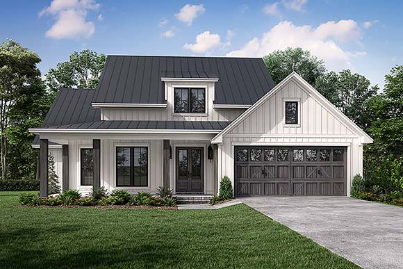 Country, Craftsman, Farmhouse, Traditional House Plan 80836 with 3 Beds, 3 Baths, 2 Car Garage Elevation