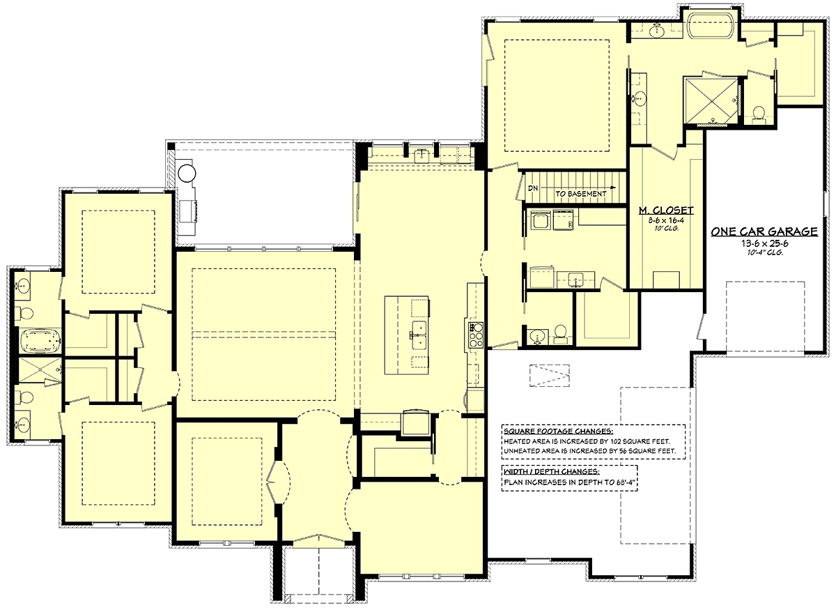 House Plan 80838 - Ranch Style with 3078 Sq Ft, 3 Bed, 3 Bath, 1