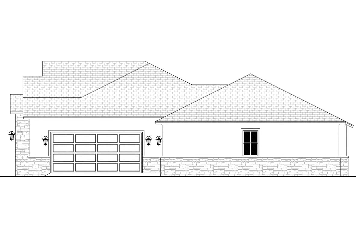 Country, Farmhouse, Ranch Plan with 3078 Sq. Ft., 3 Bedrooms, 4 Bathrooms, 3 Car Garage Picture 2