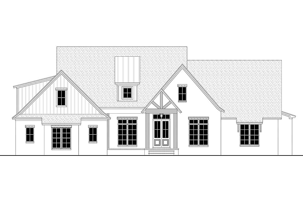 Country, Craftsman, Farmhouse, Traditional Plan with 2985 Sq. Ft., 5 Bedrooms, 4 Bathrooms, 2 Car Garage Picture 4