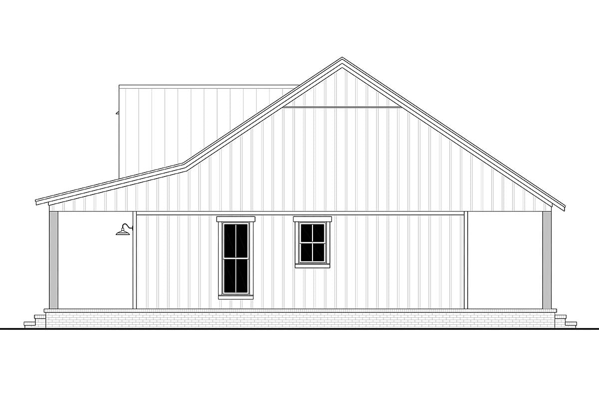 Country, Farmhouse, Traditional Plan with 960 Sq. Ft., 2 Bedrooms, 1 Bathrooms Picture 2