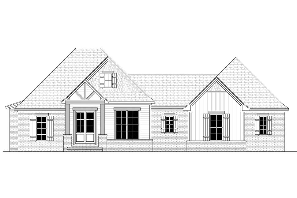 Country, Craftsman, Farmhouse, Traditional Plan with 1998 Sq. Ft., 4 Bedrooms, 3 Bathrooms, 2 Car Garage Picture 4