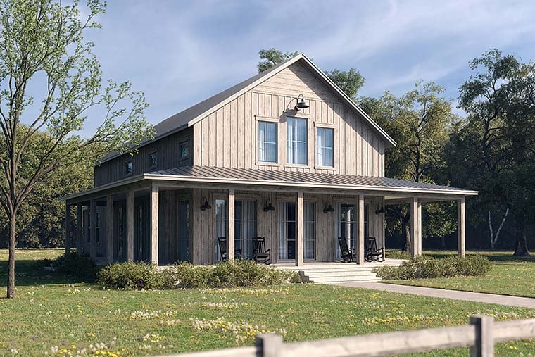 Barndominium, Country, Farmhouse, Southern Plan with 2703 Sq. Ft., 4 Bedrooms, 4 Bathrooms Picture 6