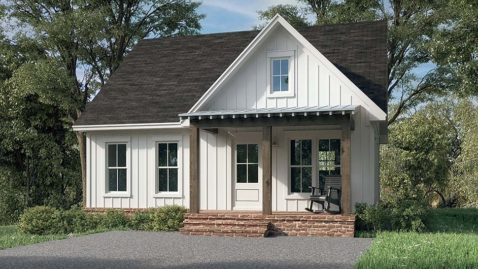 Cabin, Cottage, Country, Craftsman, One-Story, Southern, Traditional Plan with 780 Sq. Ft., 1 Bedrooms, 1 Bathrooms Picture 5