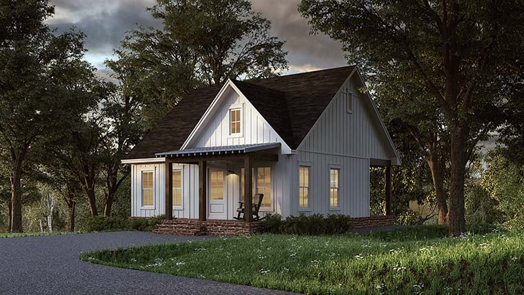 Cabin, Cottage, Country, Craftsman, One-Story, Southern, Traditional Plan with 780 Sq. Ft., 1 Bedrooms, 1 Bathrooms Picture 6