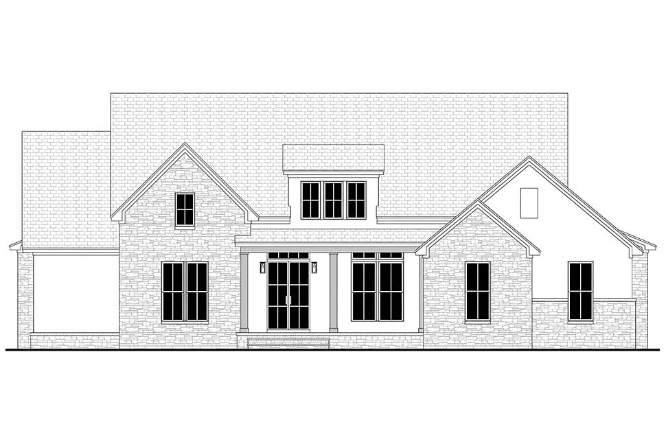 Craftsman, Farmhouse, Traditional Plan with 3055 Sq. Ft., 4 Bedrooms, 4 Bathrooms, 3 Car Garage Picture 4