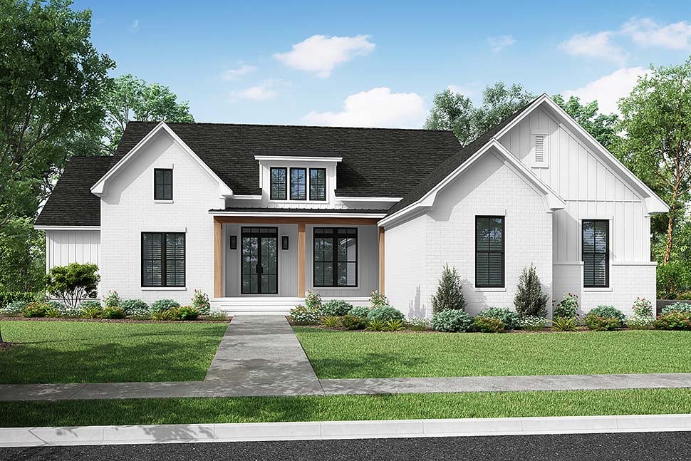 Craftsman, Farmhouse, Traditional Plan with 3055 Sq. Ft., 4 Bedrooms, 4 Bathrooms, 3 Car Garage Picture 42