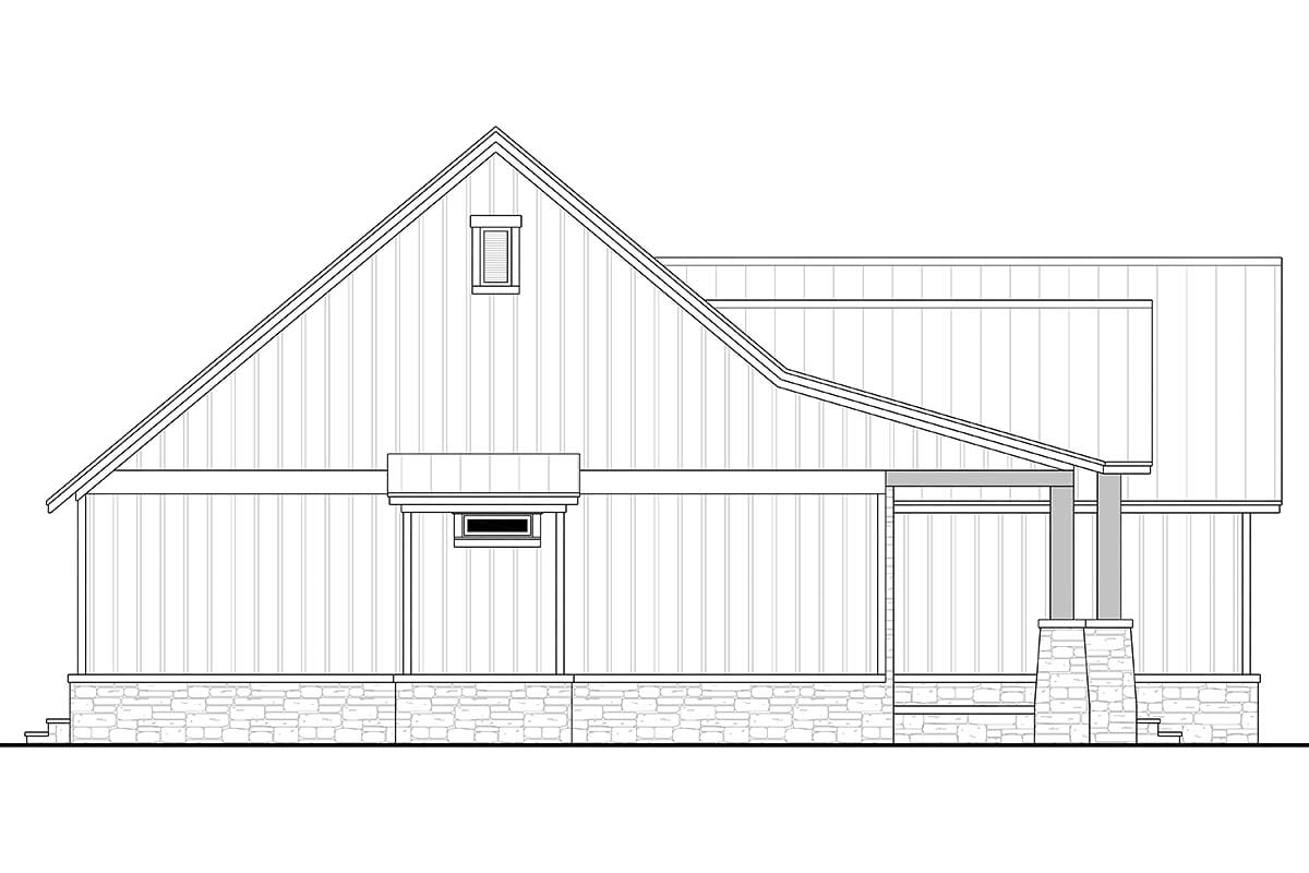 Country, Farmhouse, Traditional Plan with 1698 Sq. Ft., 3 Bedrooms, 3 Bathrooms, 2 Car Garage Picture 3