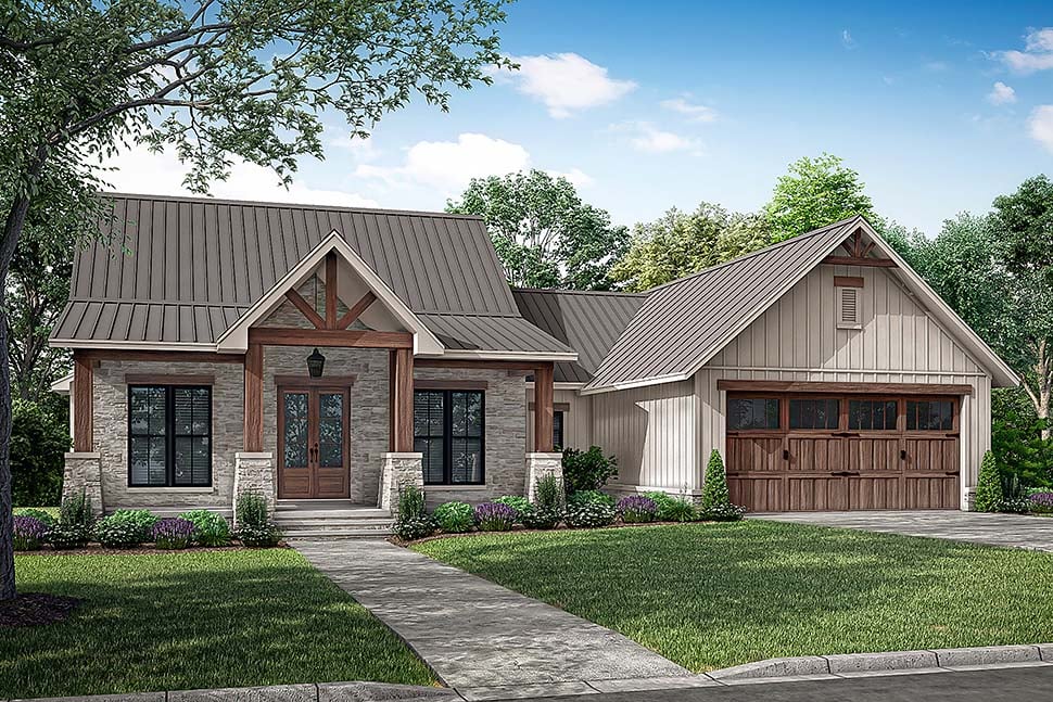 Country, Farmhouse, Traditional Plan with 1698 Sq. Ft., 3 Bedrooms, 3 Bathrooms, 2 Car Garage Picture 5
