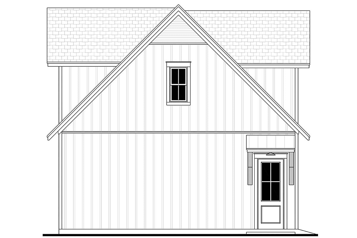 Country, Craftsman, Farmhouse, Southern Plan with 525 Sq. Ft., 1 Bedrooms, 1 Bathrooms, 2 Car Garage Picture 3