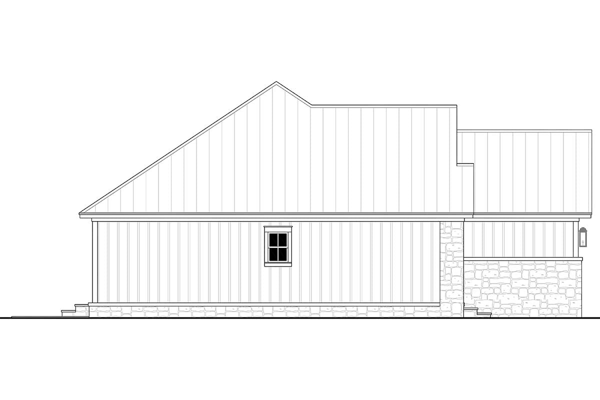 Country, Farmhouse, Traditional Plan with 1498 Sq. Ft., 3 Bedrooms, 2 Bathrooms, 3 Car Garage Picture 3