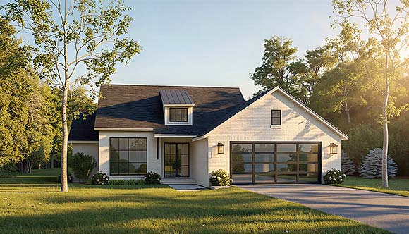 Farmhouse, Traditional House Plan 80870 with 3 Beds, 3 Baths, 2 Car Garage Elevation