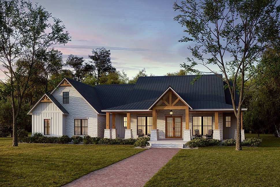 Country, Farmhouse, Traditional Plan with 2961 Sq. Ft., 4 Bedrooms, 4 Bathrooms, 3 Car Garage Picture 8